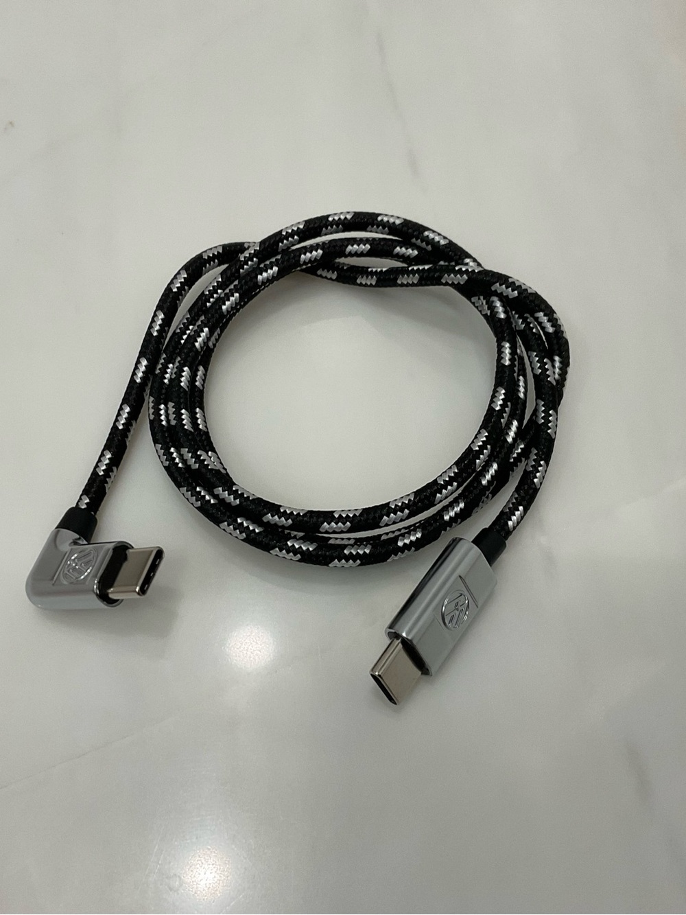 VW USB-C to USB-C Braided Charging Cable - 29” long - BLACK - R60